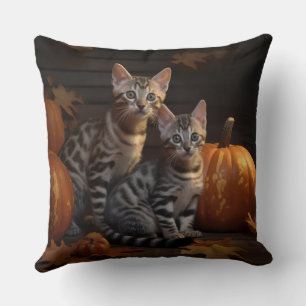Bengal Kitten Herbstzauber Kürbis  Kissen