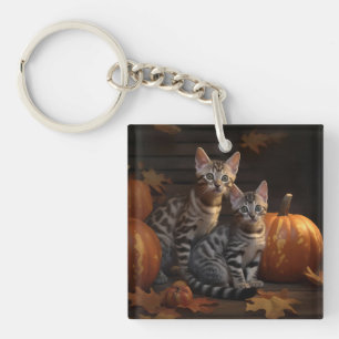 Bengal Kitten Herbstzauber Kürbis  Schlüsselanhänger