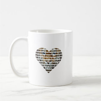 Bengal Tiger Endangered Distressed Heart Lover Cat Kaffeetasse