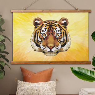 Bengal Tiger Großkatze Moderne Große Wand Wandteppich Mit Holzrahmen