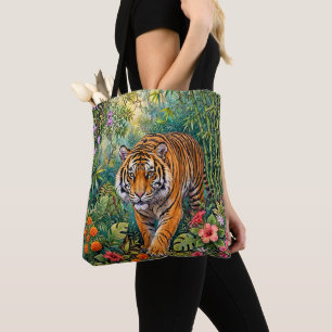 Bengal Tiger Lebendiger Bambus-Dschungel