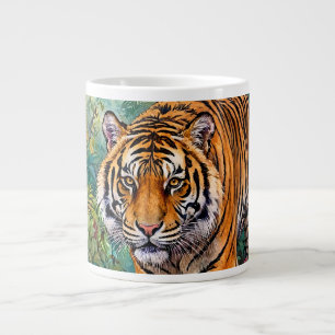 Bengal Tiger Lebendiger Bambus-Dschungel Jumbo-Tasse