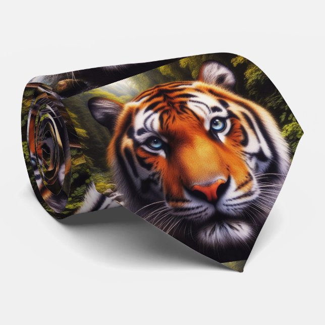 Bengal Tiger Neck Tie Krawatte (Gerollt)