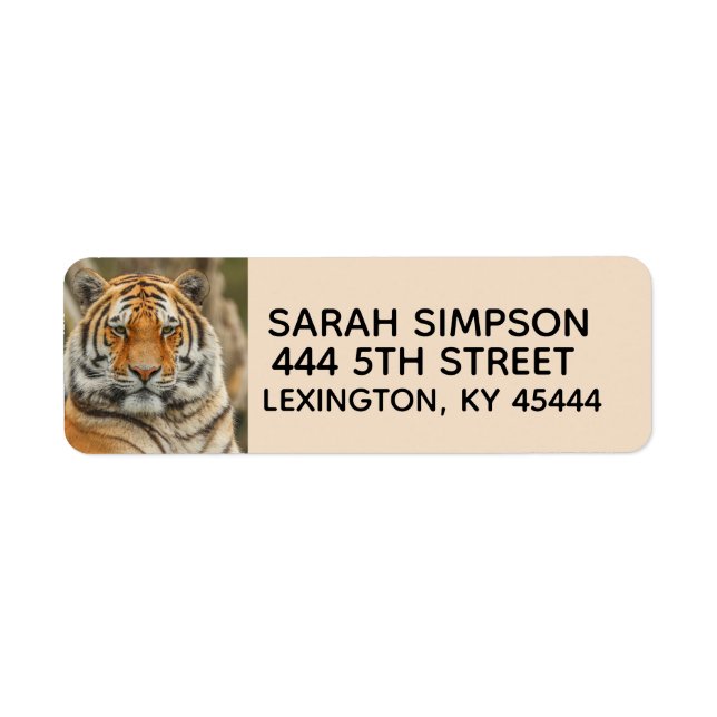 BENGAL TIGER RETURN ADDRESS LABELS (Vorne)