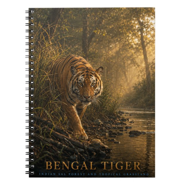 Bengal Tiger Sal Wald TIERE Notizblock (Vorderseite)