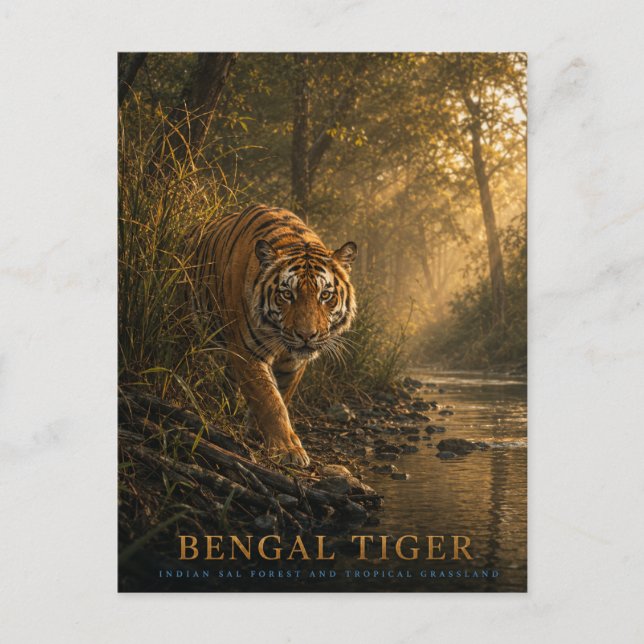 Bengal Tiger Sal Wald TIERE Postkarte (Vorderseite)
