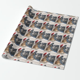 Bengal-Tiger Weihnachtsmann Geschenkpapier