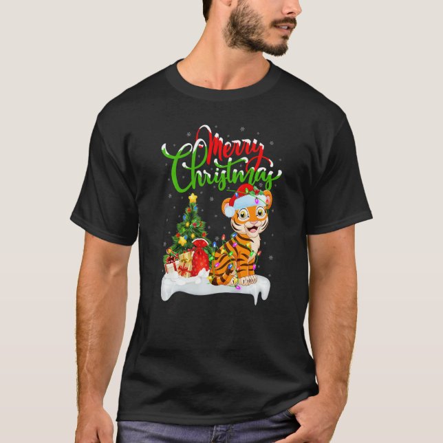 Bengal Tiger  Xmas Decorations Bengal Tiger Christ T-Shirt (Vorderseite)