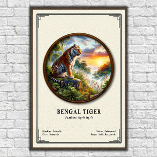 Bengal Tiger Zoologie-Serie Poster