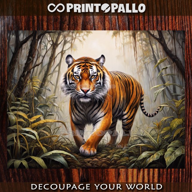 Bengala-Tiger im Dschungel Seidenpapier (Von Creator hochgeladen)