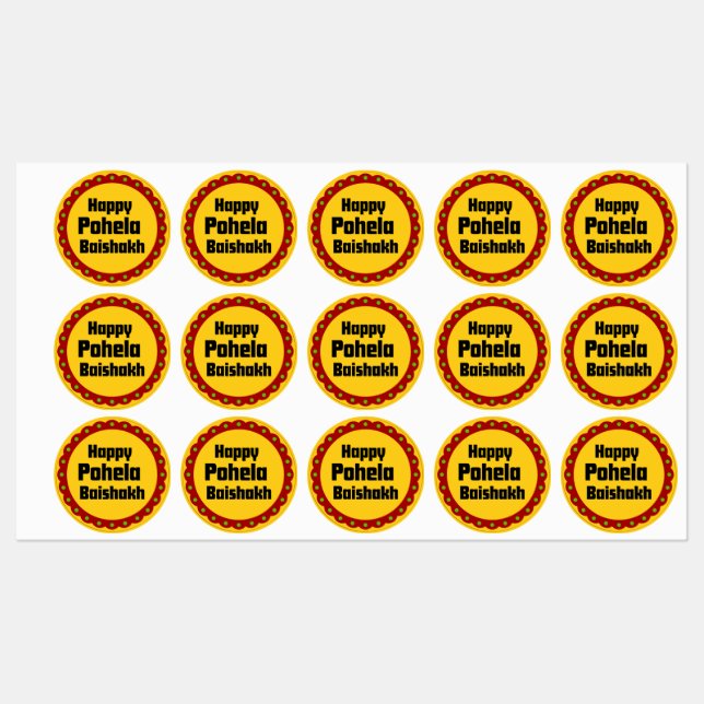 Bengali-Stickers 2024 Etiketten (Blatt)