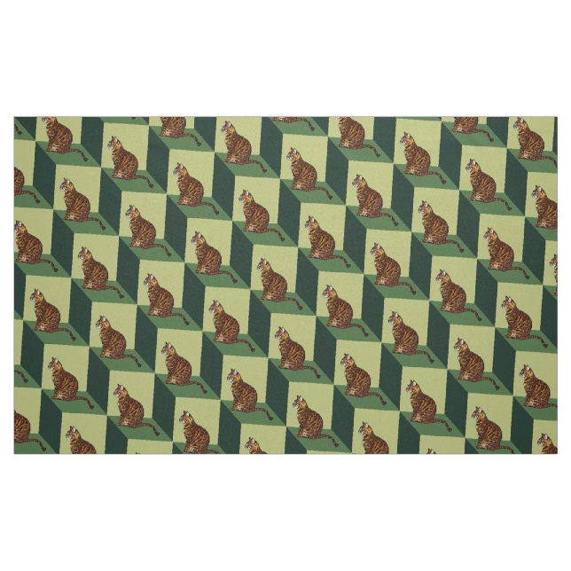 Bengalisch auf einem Kasten Stoff (Fat Quarter (45,7 x 55,9 cm))