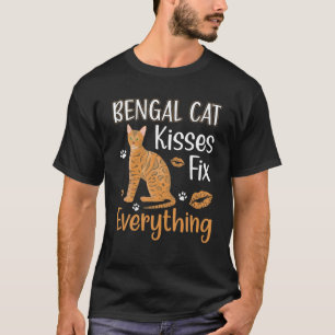 Bengalisch Cat Kisses Fix Alles Kitty Leopard Ski T-Shirt