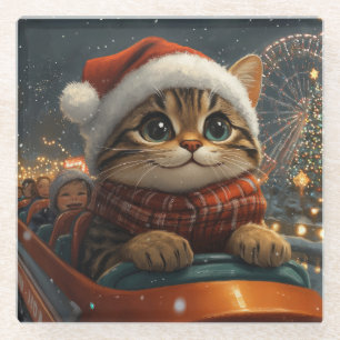Bengalisch Cat Roller Untersetzer Weihnachten