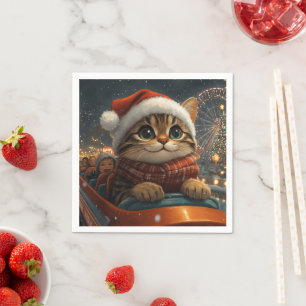 Bengalisch Cat Roller Untersetzer Weihnachten Serviette