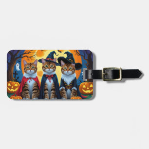 Bengalisch Cats Pumpkin Halloween Funny Gepäckanhänger