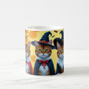 Bengalisch Cats Pumpkin Halloween Funny Kaffeetasse
