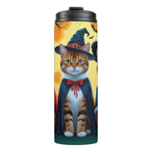 Bengalisch Cats Pumpkin Halloween Funny Thermosbecher