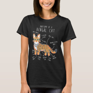 Bengalisch Katze Anatomie Niedliches Tier Bengalis T-Shirt