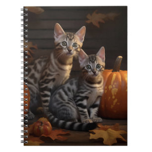 Bengalisch Kitten Autumn Delight Pumpkin Notizblock