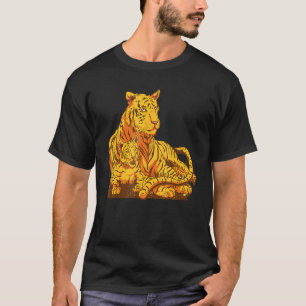 Bengalisch Tiger Cubs Wildlife Animal Safari W T-Shirt