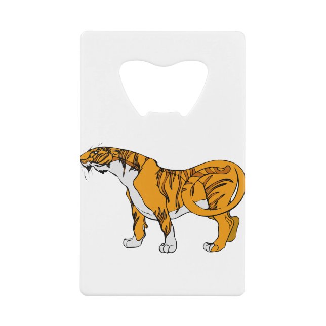 Bengalisch Tiger Geldbeutel Flaschenöffner (Vorderseite)