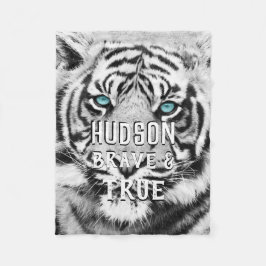 Bengalisch Tiger Personalisiert White Tiger Fleecedecke