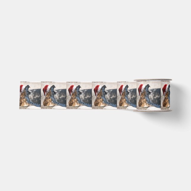 Bengalisch Tiger Santa Claus Ripsband (Vorderseite)