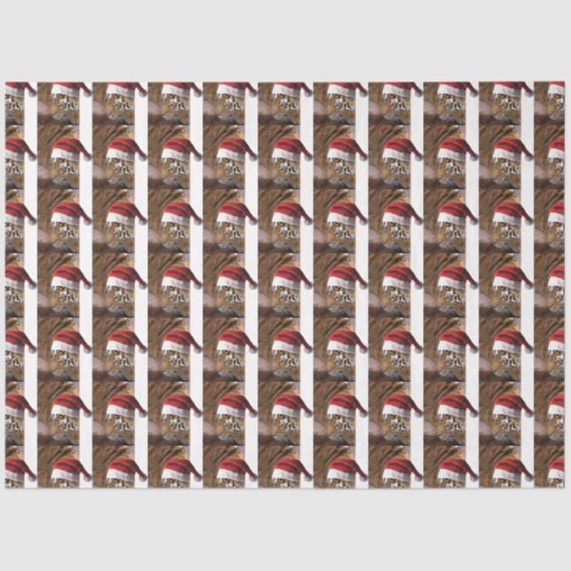 Bengalisch Tiger Santa Claus Seidenpapier (Vorderseite)