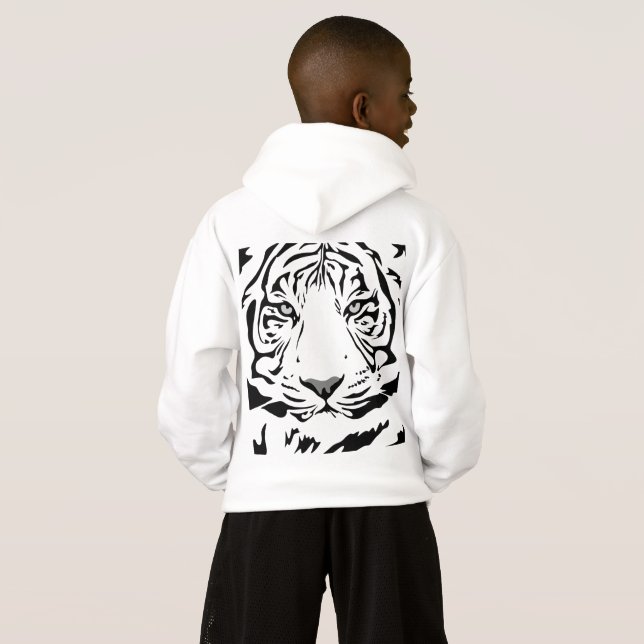 Bengalisch Tiger Universell Pullover Hoodie (Schwarz voll)