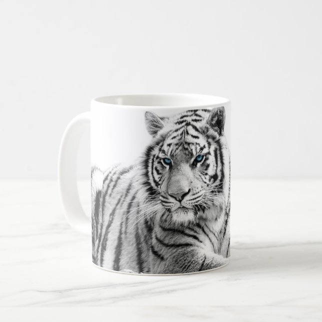 Bengalisch White Tiger Kaffeetasse (Vorderseite Links)