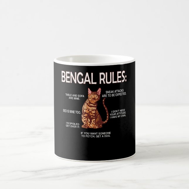 Bengalische Cat Lover Geschenke Katzenbesitzer Ben Kaffeetasse (Mittel)