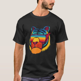 Bengalische Coole Tigerbrille Vintag Tiger L T-Shirt