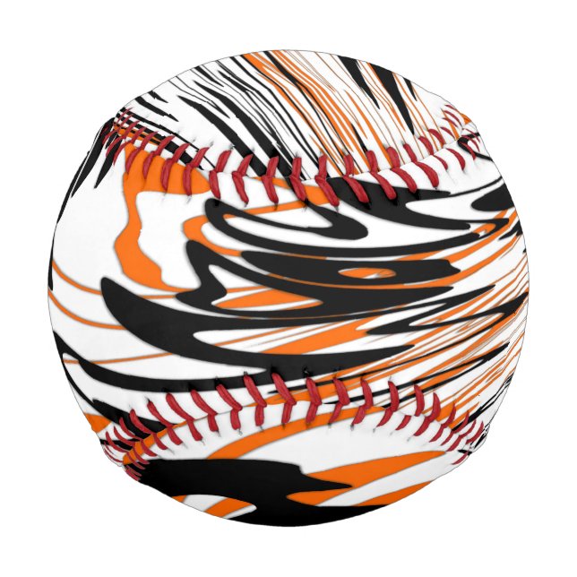 Bengalische Farbtöne in orangefarbenen und schwarz Baseball (Vorderseite)