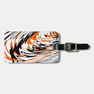 Bengalische Farbtöne in orangefarbenen und schwarz Gepäckanhänger