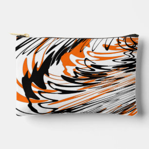 Bengalische Farbtöne in orangefarbenen und schwarz Zubehörtasche