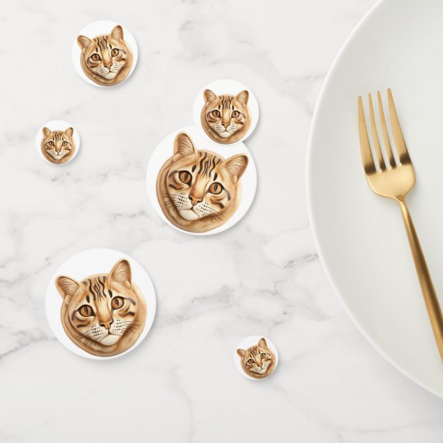 Bengalische Katze 3D Inspiriert Konfetti (Gruppe)