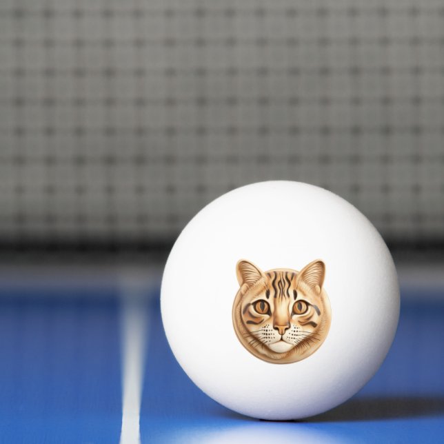 Bengalische Katze 3D Inspiriert Tischtennisball (Netto)