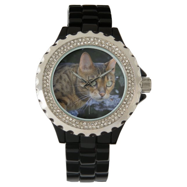 Bengalische Katze Armbanduhr (Vorderseite)