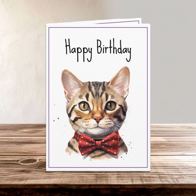 Bengalische Katze Geburtstag Karte (Von Creator hochgeladen)