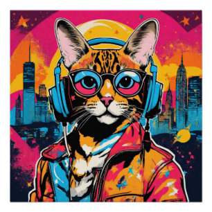 BENGALISCHE KATZE IM HAUS 4 POSTER