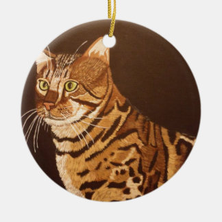 Bengalische Katze Keramikornament