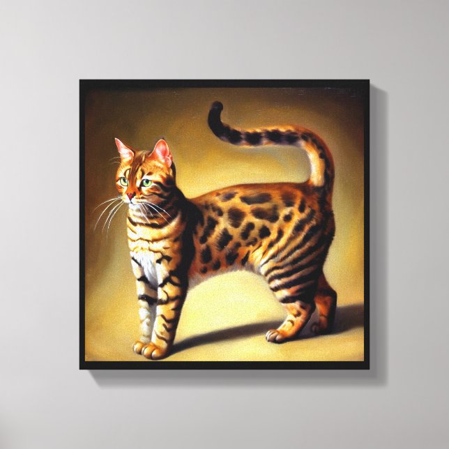 Bengalische Katze Leinwanddruck (Vorderseite)