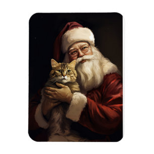 Bengalische Katze mit Weihnachtsfeiertag Magnet