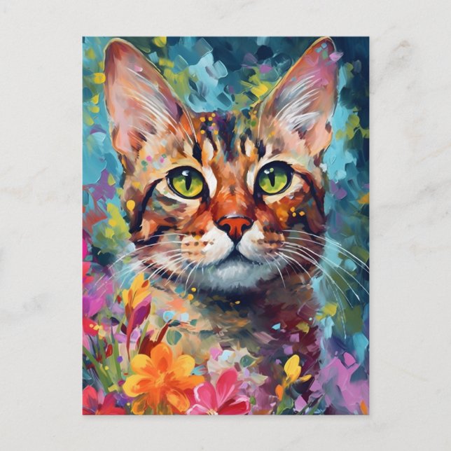 Bengalische Katze Postkarte (Vorderseite)