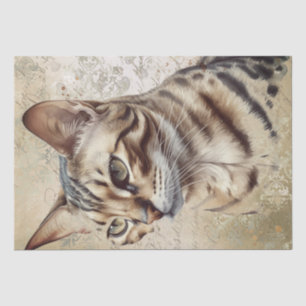 Bengalische Katze Seidenpapier