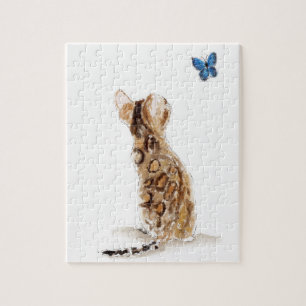 Bengalische Katze u. Schmetterling Puzzle