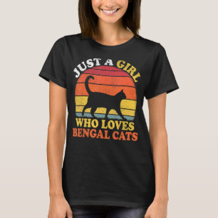 Bengalische Katze Vintag nur ein Mädchen, die Lieb T-Shirt
