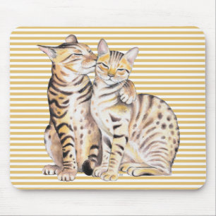 Bengalische Katzen Ochre Streifen Mousepad