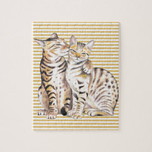 Bengalische Katzen Ochre Streifen Puzzle